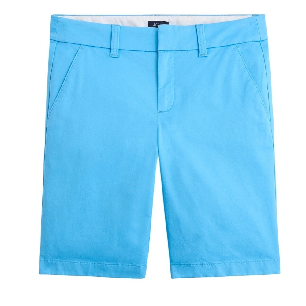 NWT J. CREW 9" Shorts Women's 16 Frankie Bermuda Chino Preppy Mountain Bluebird